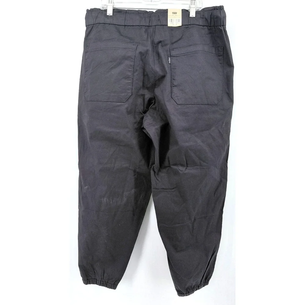 Levi's Men's Black Jogger  Elastic Waistband Drawstring Pants SZ L  NWT